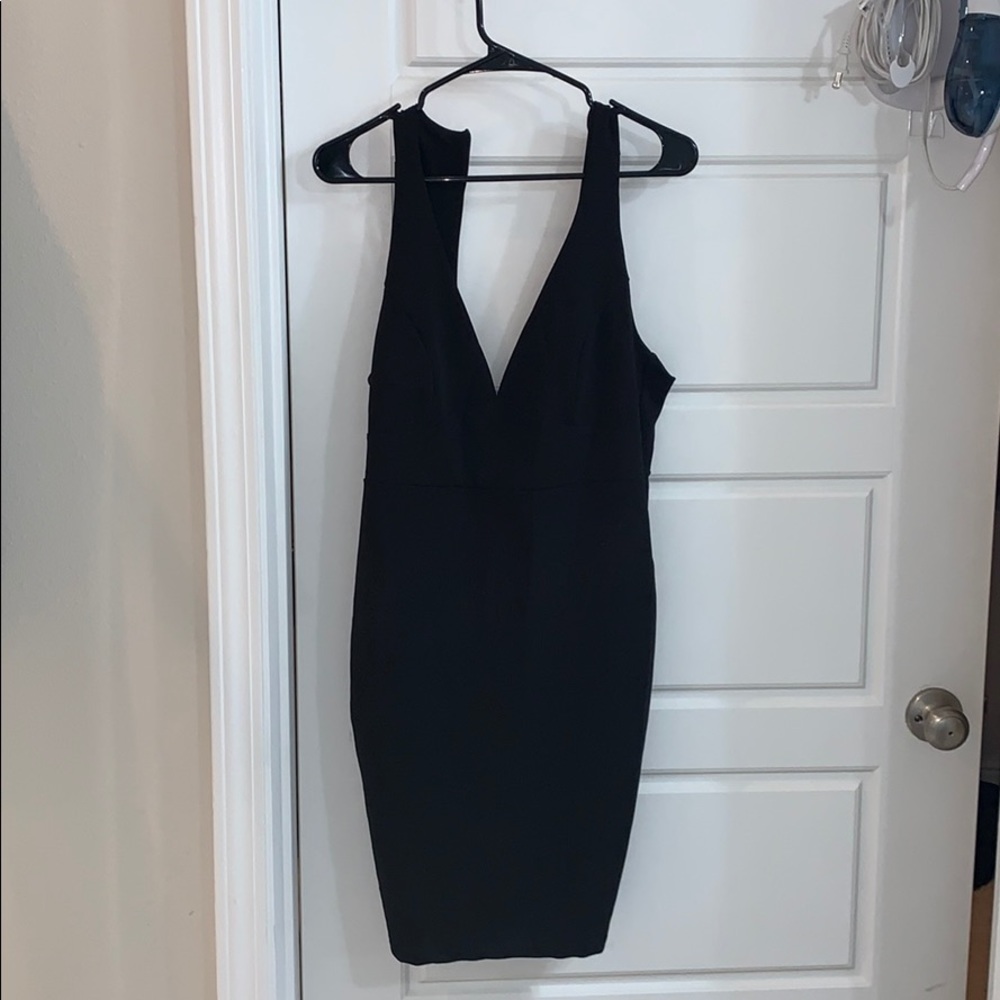 Black form fitting dress